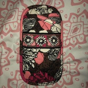 Vera Bradley Mocha Rouge Glasses case